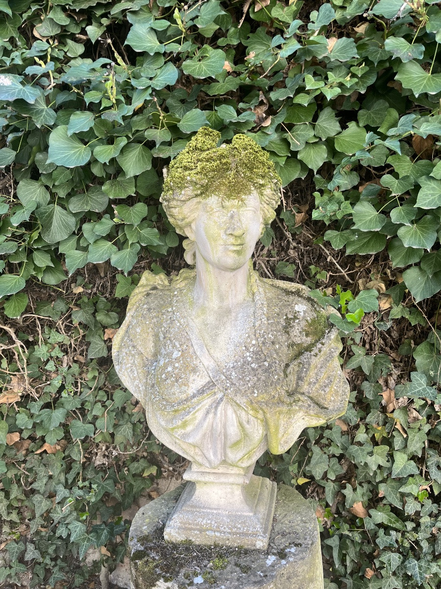 Buste de jardin  en pierre reconstituée -photo-3