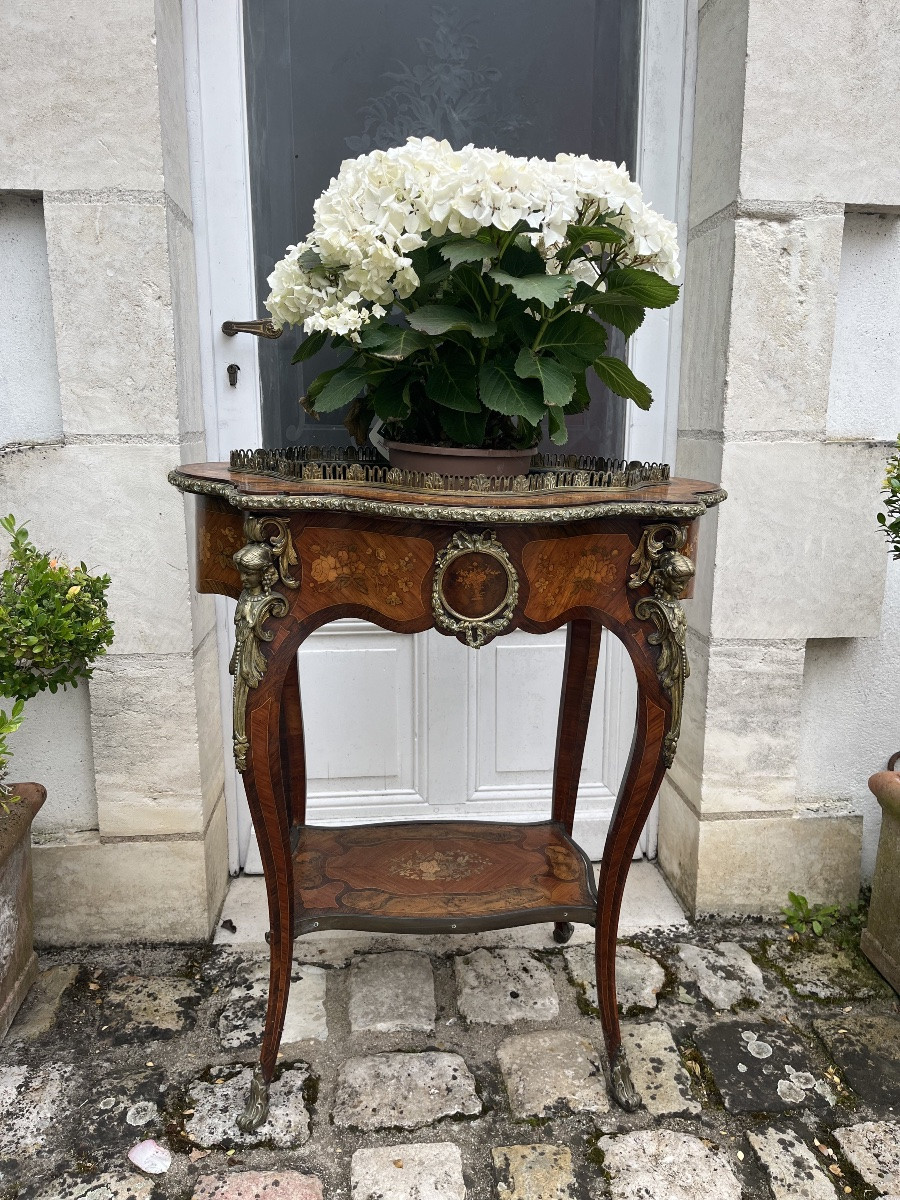 Jardinière Niii In Marquetry Attributed To C G Diehl-photo-4