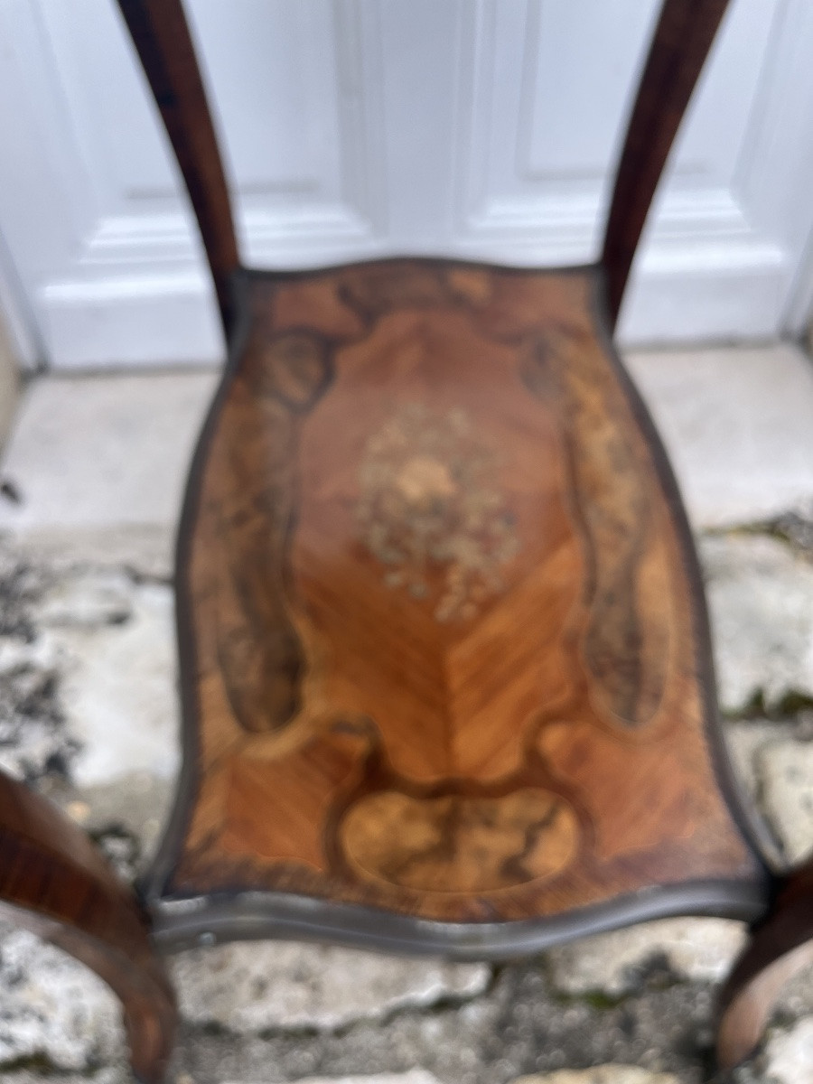 Jardinière Niii In Marquetry Attributed To C G Diehl-photo-2