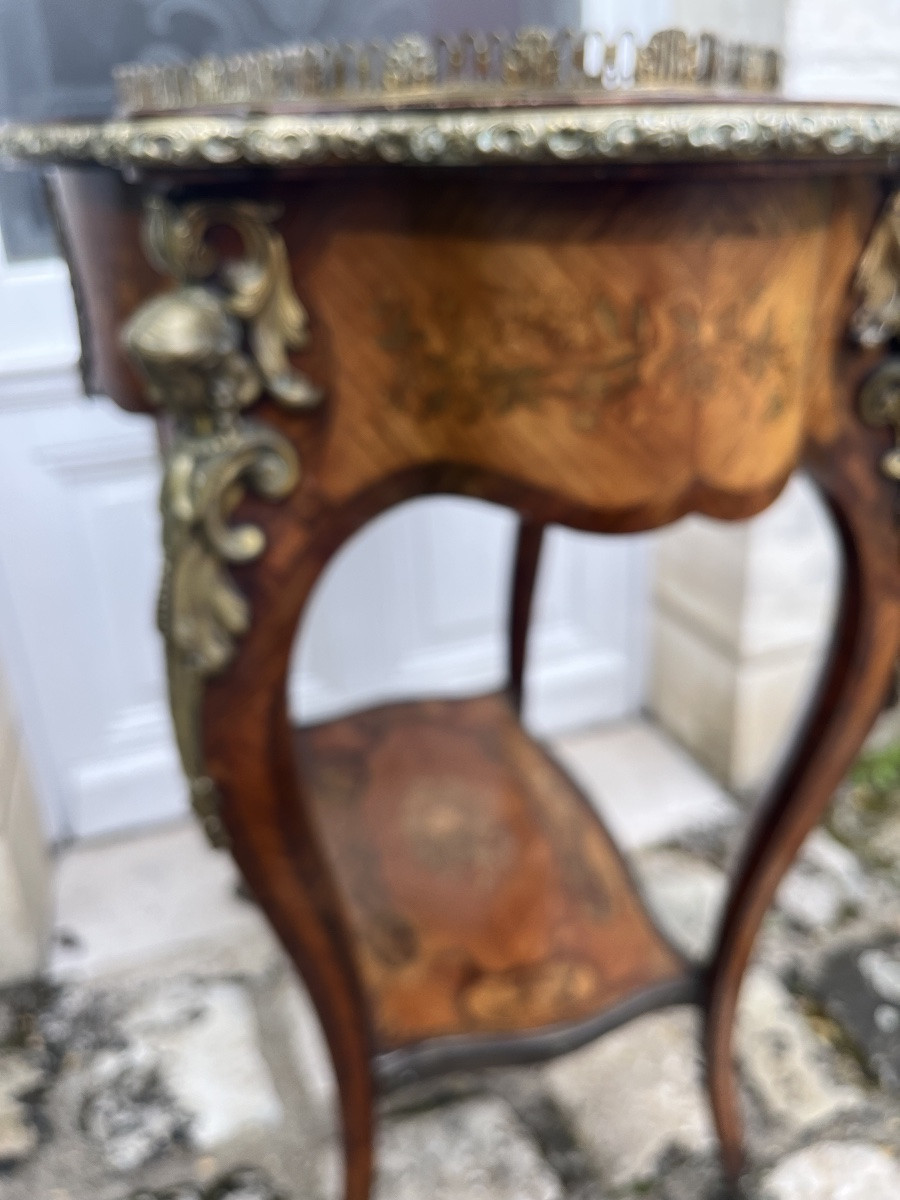 Jardinière Niii In Marquetry Attributed To C G Diehl-photo-3