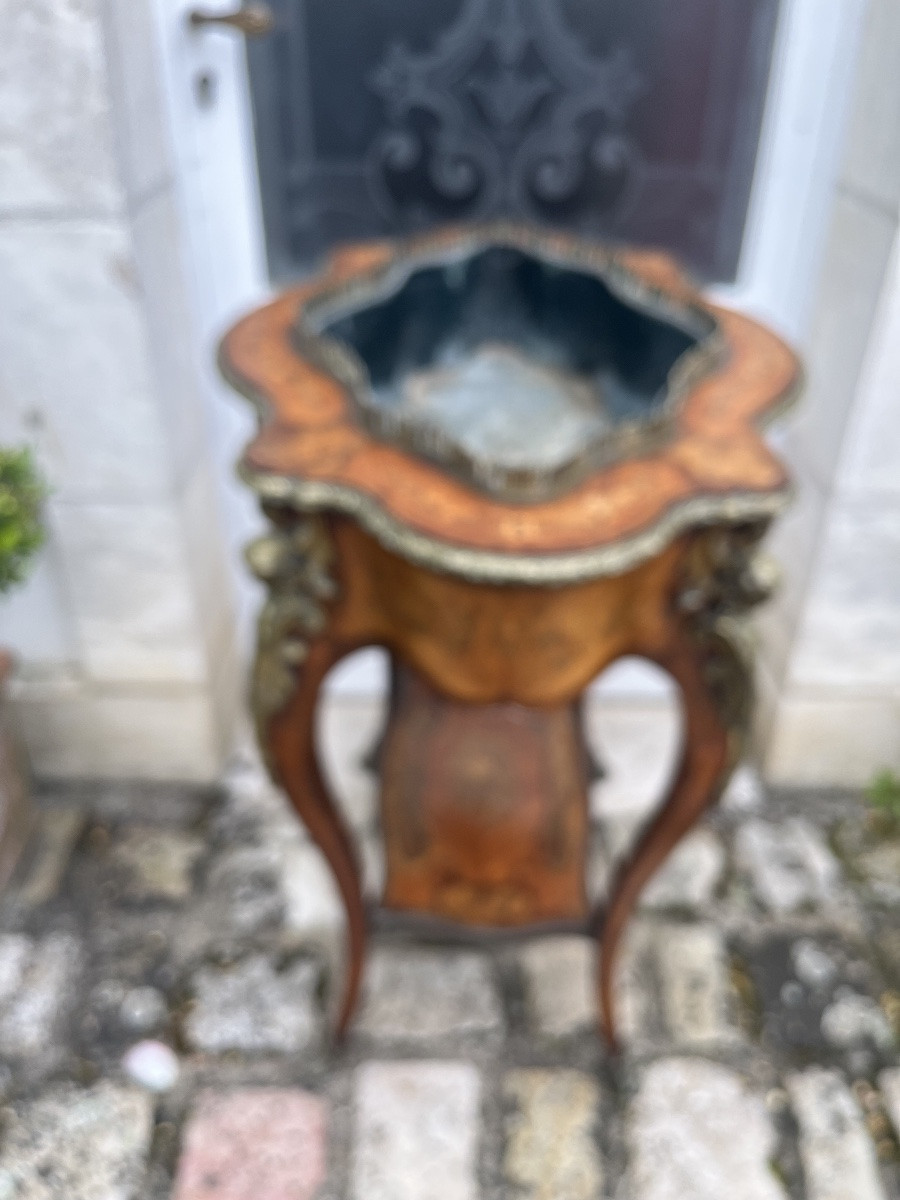Jardinière Niii In Marquetry Attributed To C G Diehl-photo-5