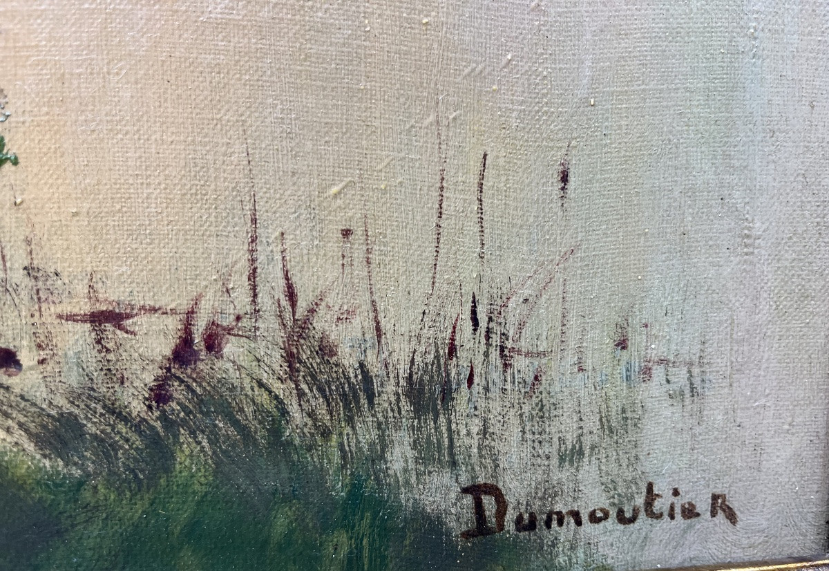 Sunset Landscapes By Dumoutier - Oil On Canvas-photo-4