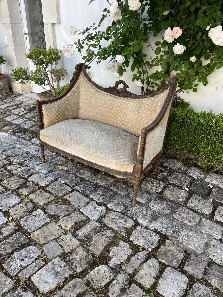 Banquette de style Louis XVI -photo-2