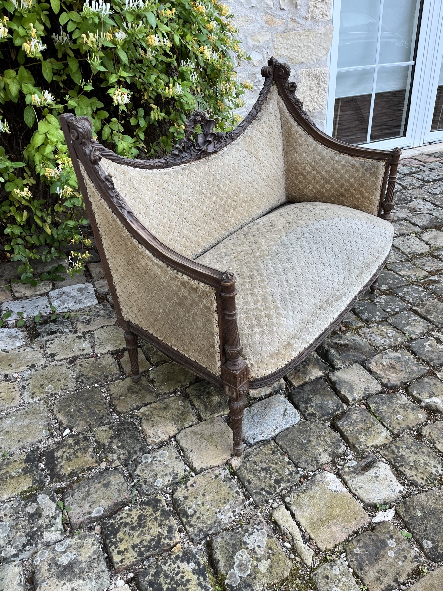 Banquette de style Louis XVI -photo-3