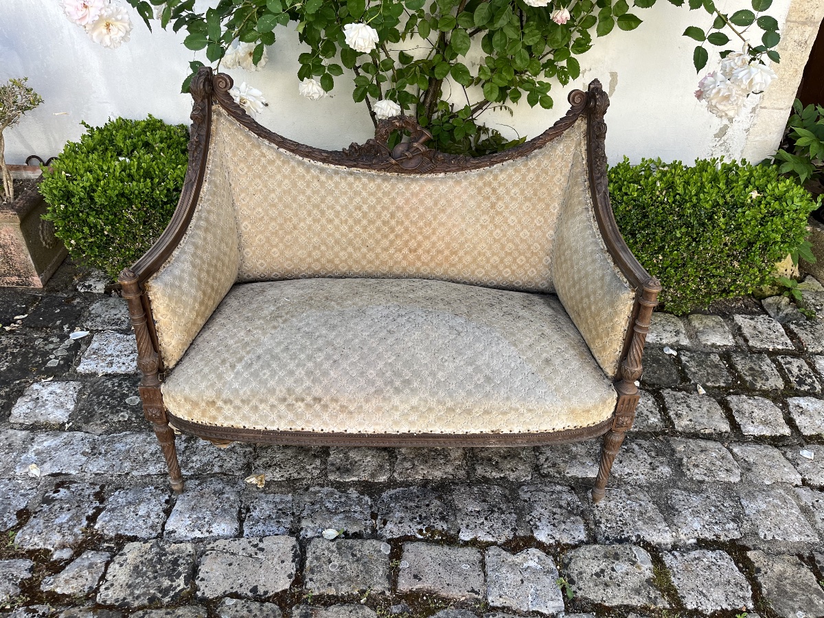 Banquette de style Louis XVI 