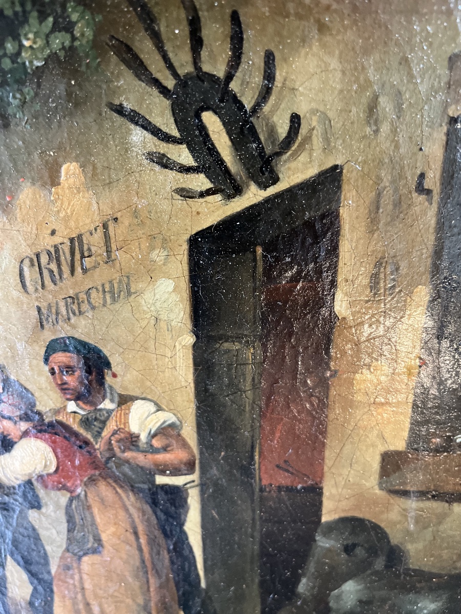 Pair Of 19th-century Oil Paintings On Canvas - A Scene Of War During The Empire -photo-4