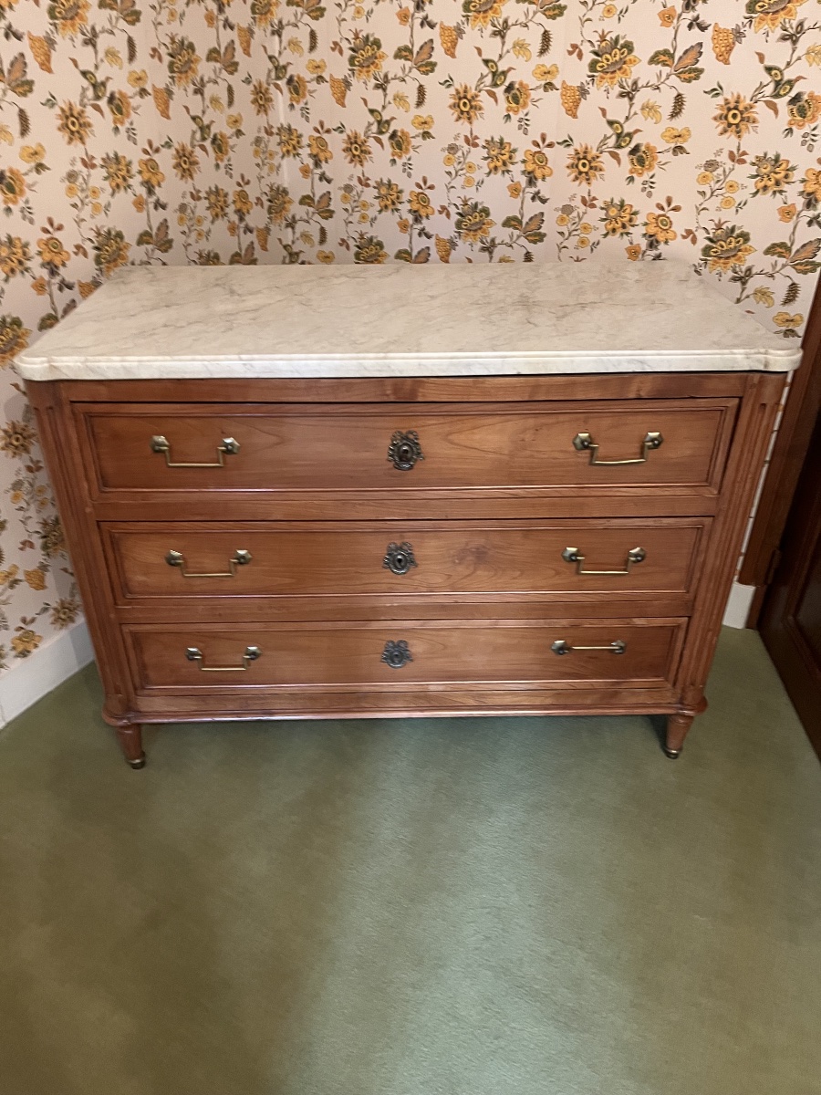 Louis XVI-era Fruitwood Chest Of Drawers -photo-2