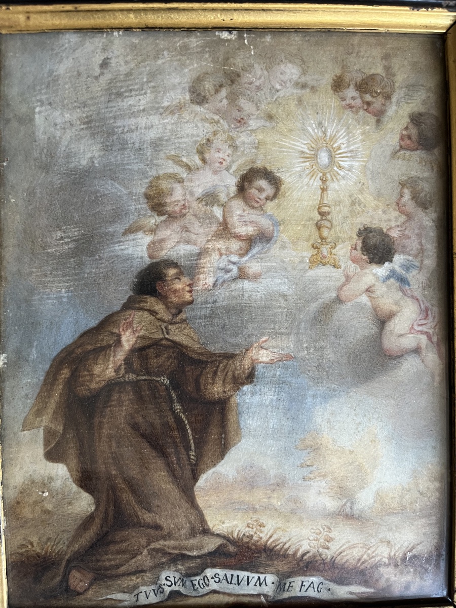 Franciscan With A Monstrance—18th-century Watercolor -photo-2