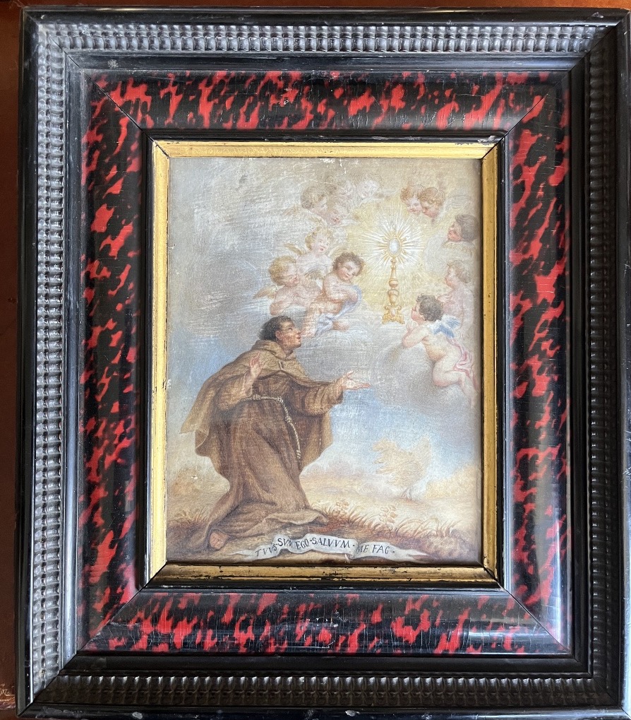 Franciscan With A Monstrance—18th-century Watercolor -photo-3