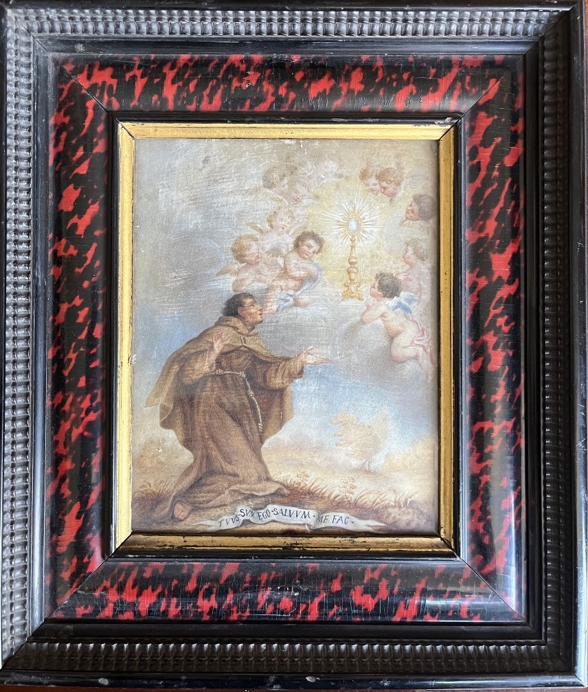 Franciscan With A Monstrance—18th-century Watercolor 