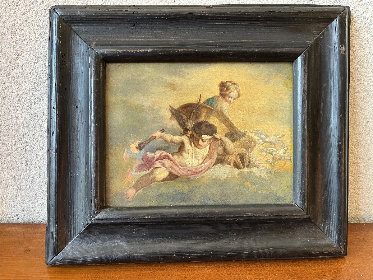 Oil On Panel - The Chariot Of Love -photo-4