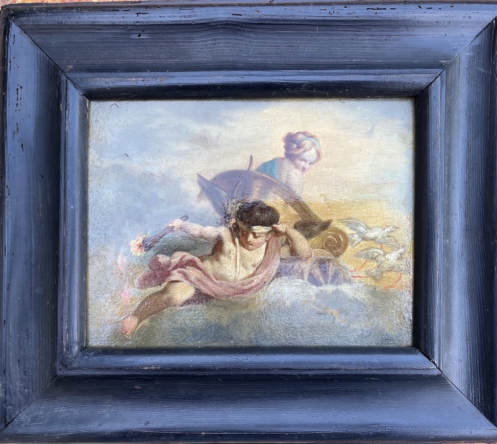 Oil On Panel - The Chariot Of Love 