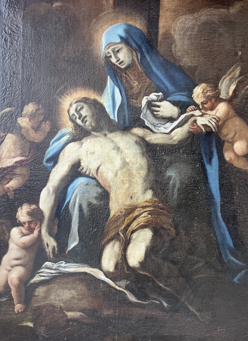 Lamentation sur le christ - école Italienne du XVIIe-photo-2