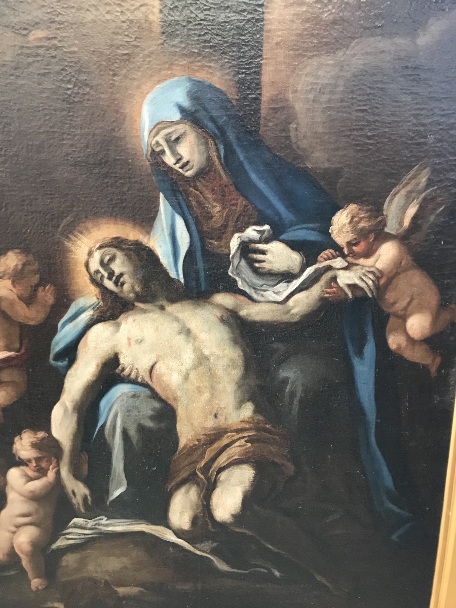 Lamentation sur le christ - école Italienne du XVIIe-photo-1