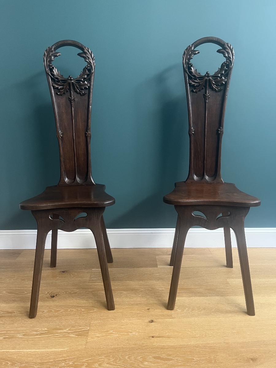Maison Antoine Bastet - Pair Of Art Nouveau Chairs