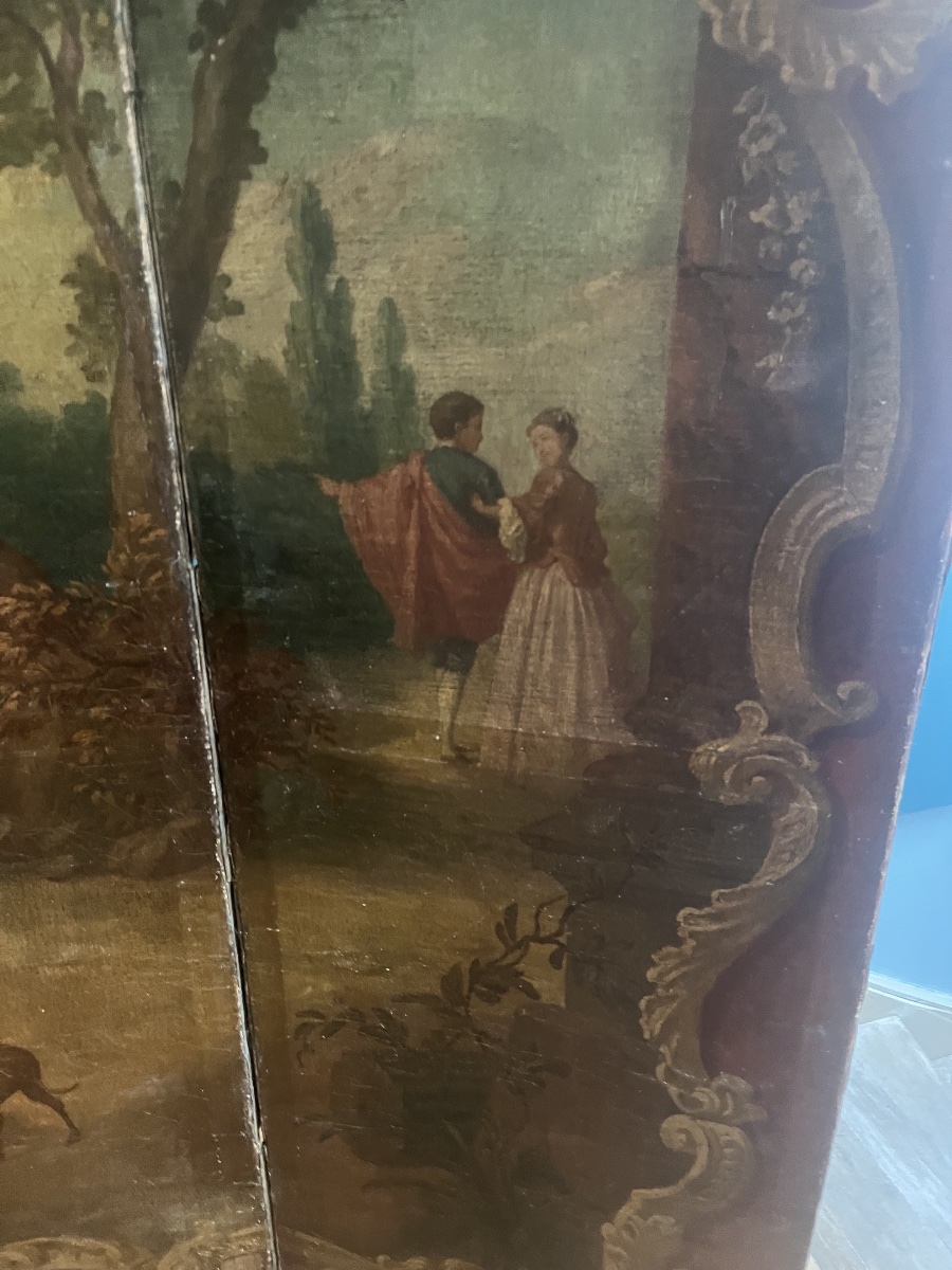 4-panel Folding Screen, Early 19th Century-photo-4