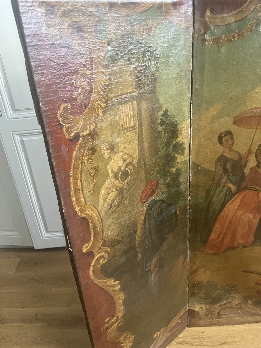 4-panel Folding Screen, Early 19th Century-photo-8
