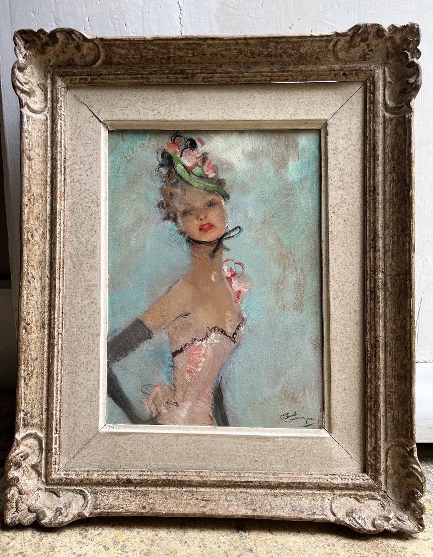 Jean Gabriel Domergue - huile sur panneau -photo-2