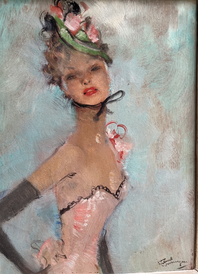 Jean Gabriel Domergue - huile sur panneau -photo-3
