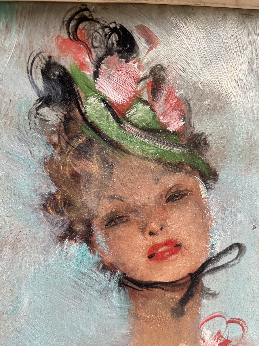 Jean Gabriel Domergue - huile sur panneau -photo-4