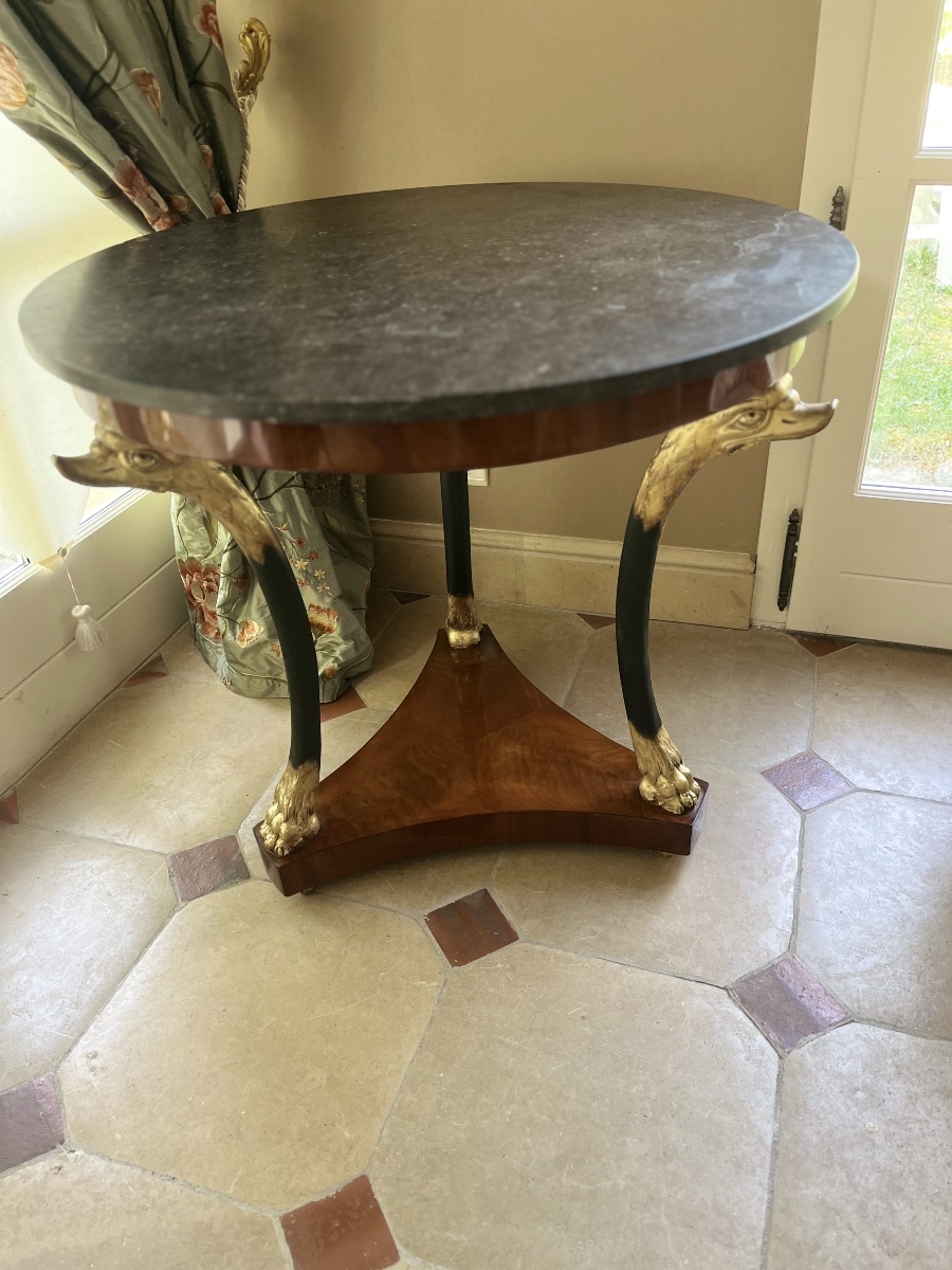 Empire-period Mahogany Tripod Side Table 
