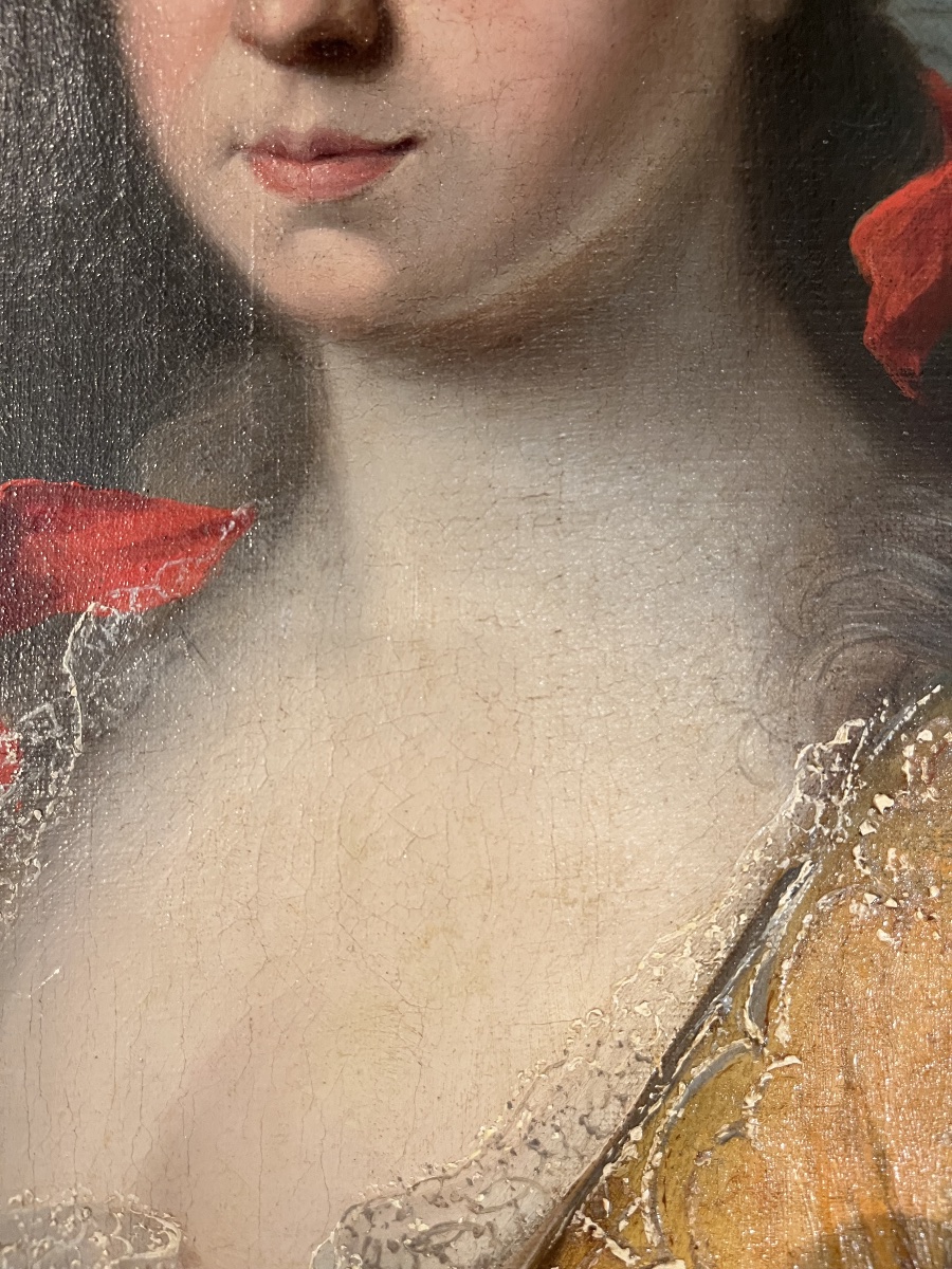 18th-century Portrait Of A Woman With A Red Ribbon -photo-2