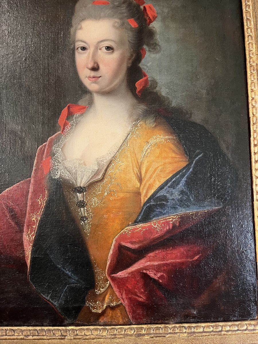 18th-century Portrait Of A Woman With A Red Ribbon -photo-1