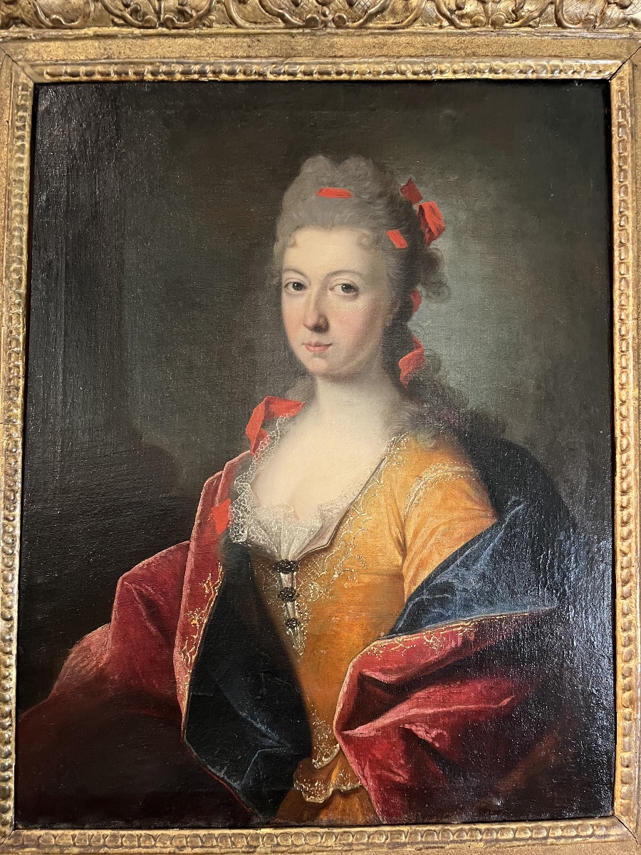 18th-century Portrait Of A Woman With A Red Ribbon -photo-3
