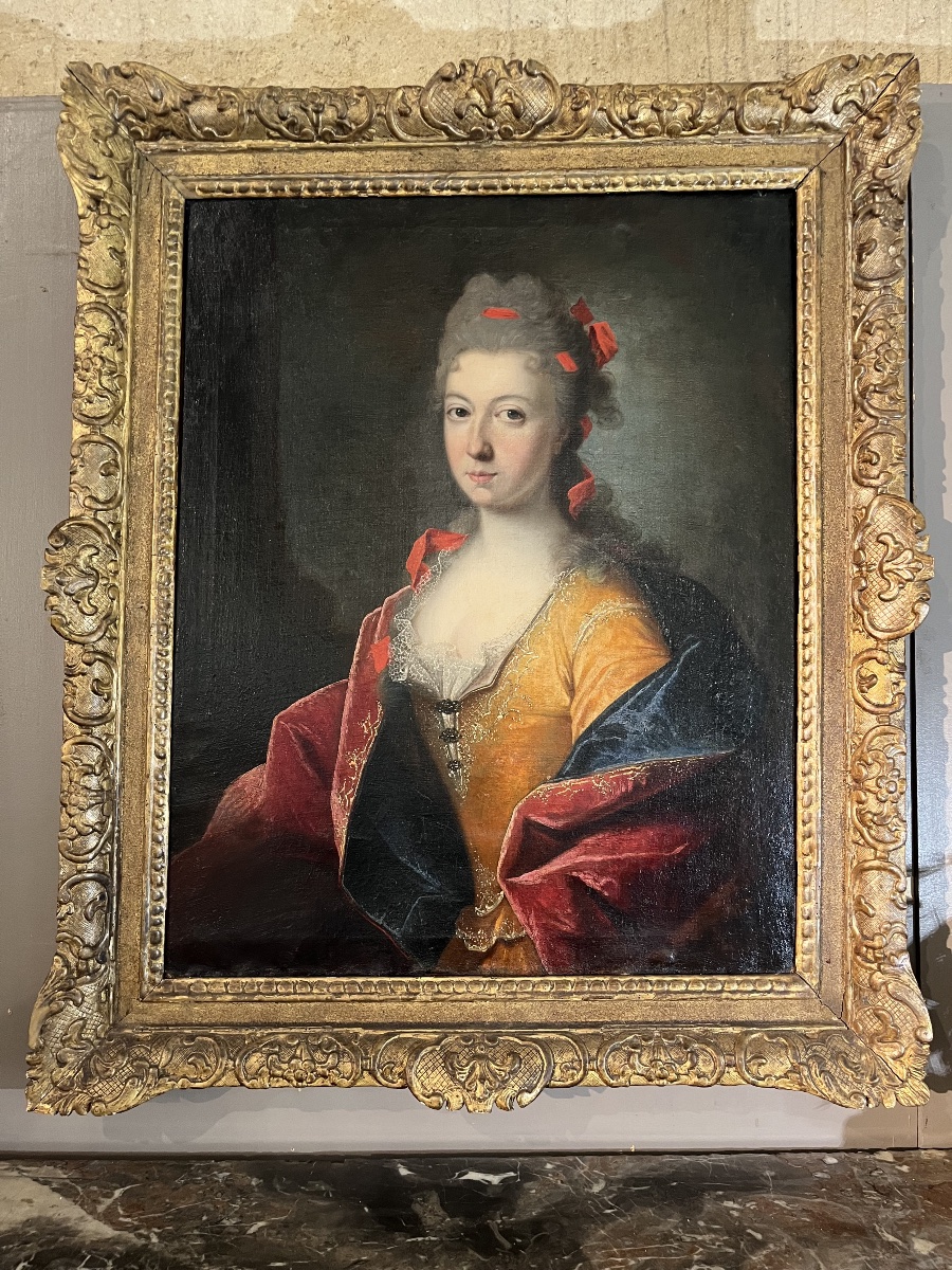 18th-century Portrait Of A Woman With A Red Ribbon -photo-4