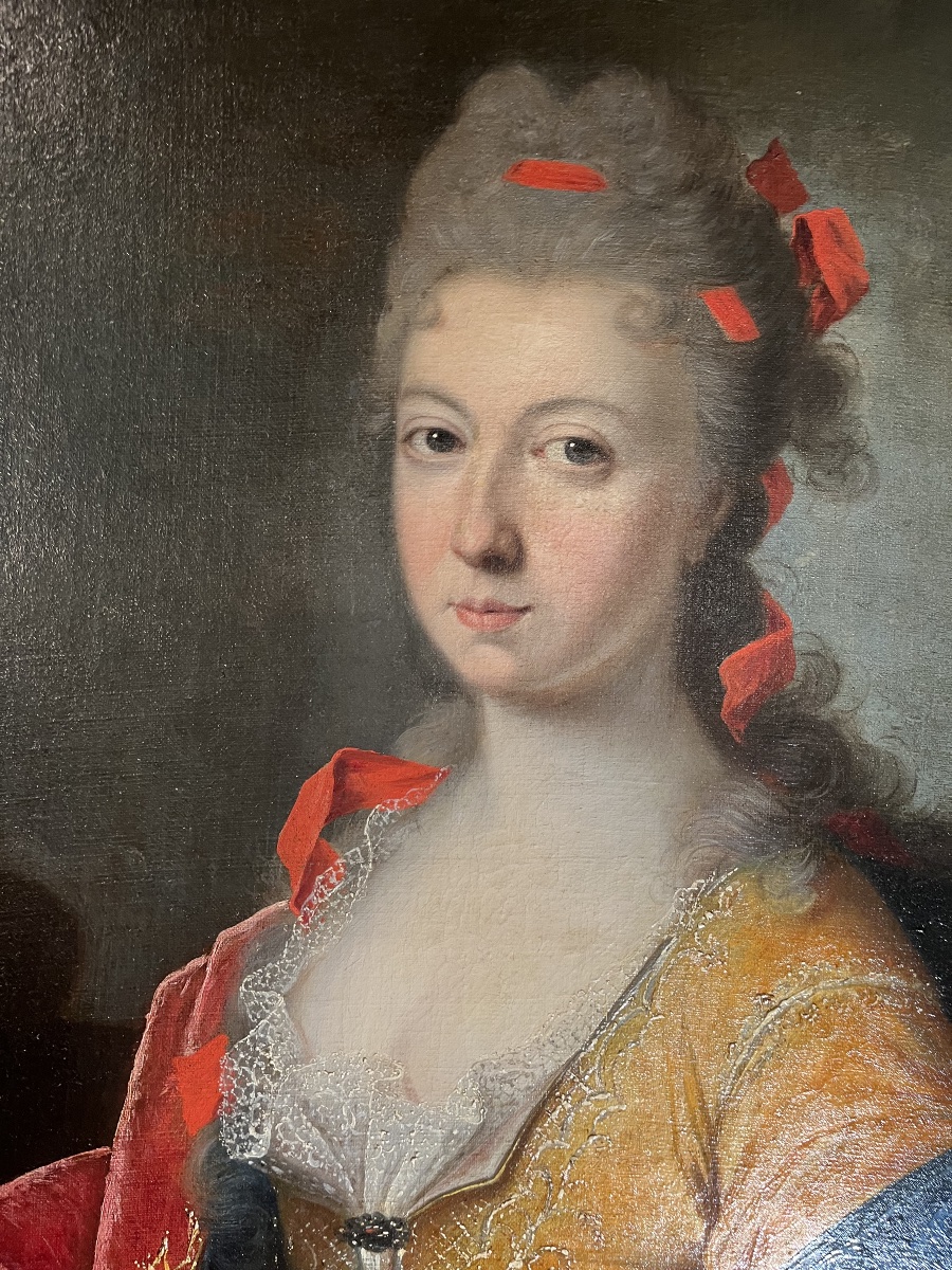 18th-century Portrait Of A Woman With A Red Ribbon -photo-5