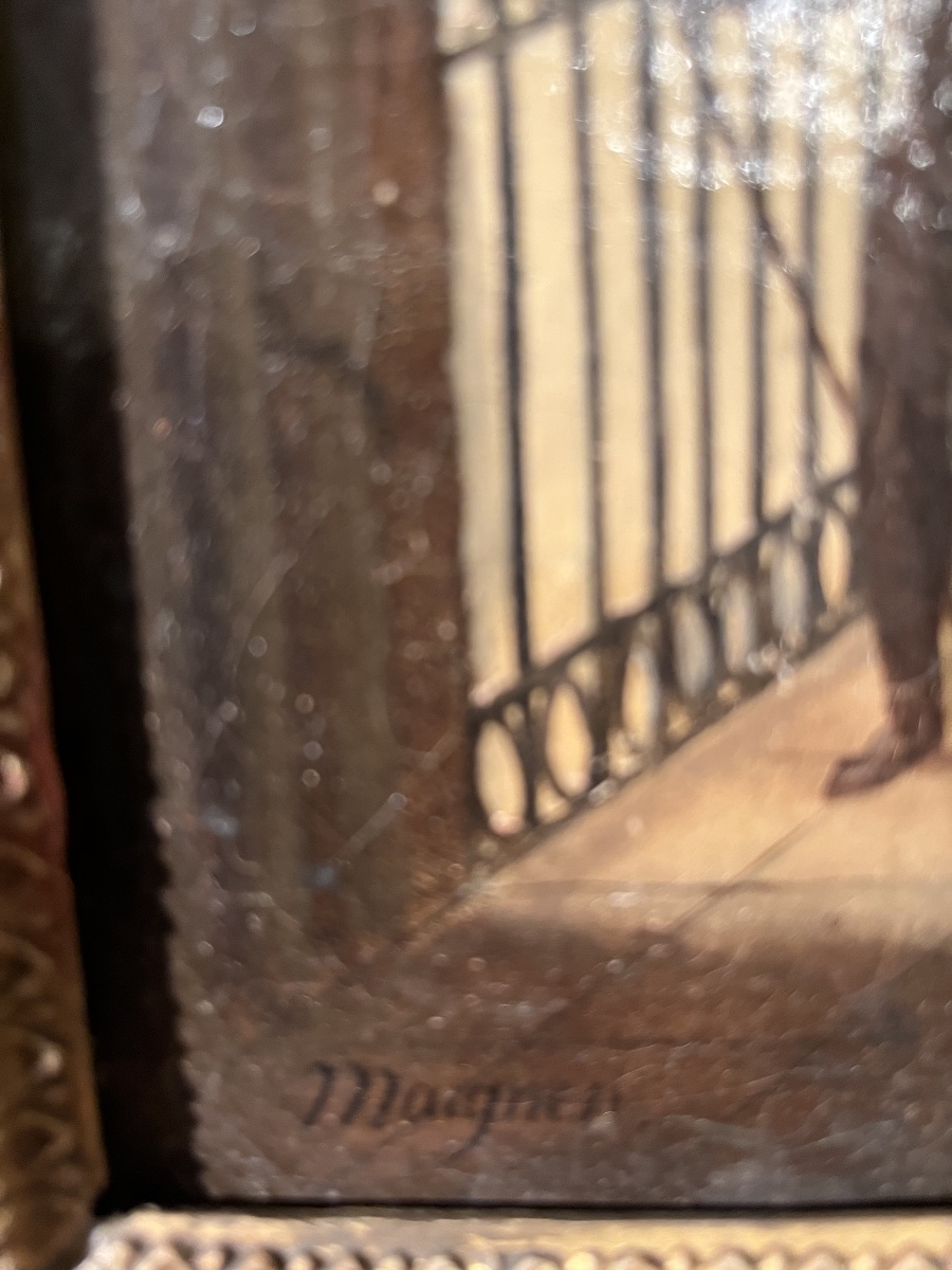 19th-century Church Interior—signed By Magner-photo-3