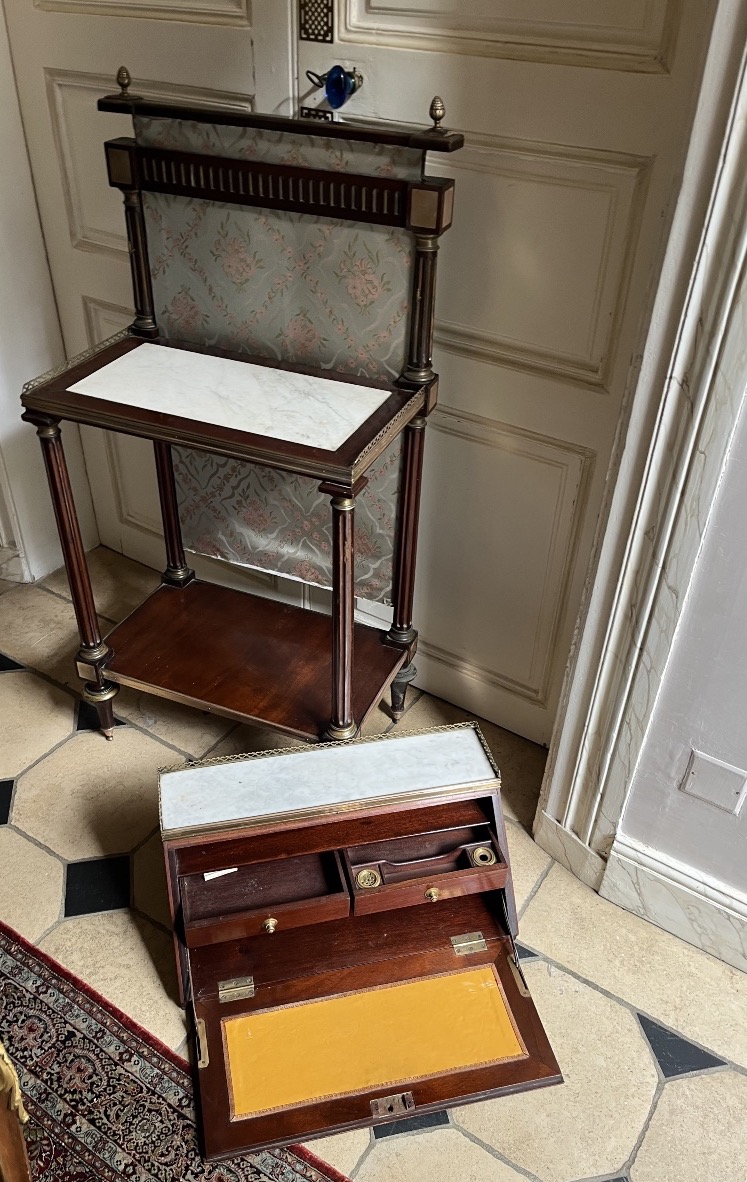 Louis XVI Mahogany Love Note Holder-photo-4
