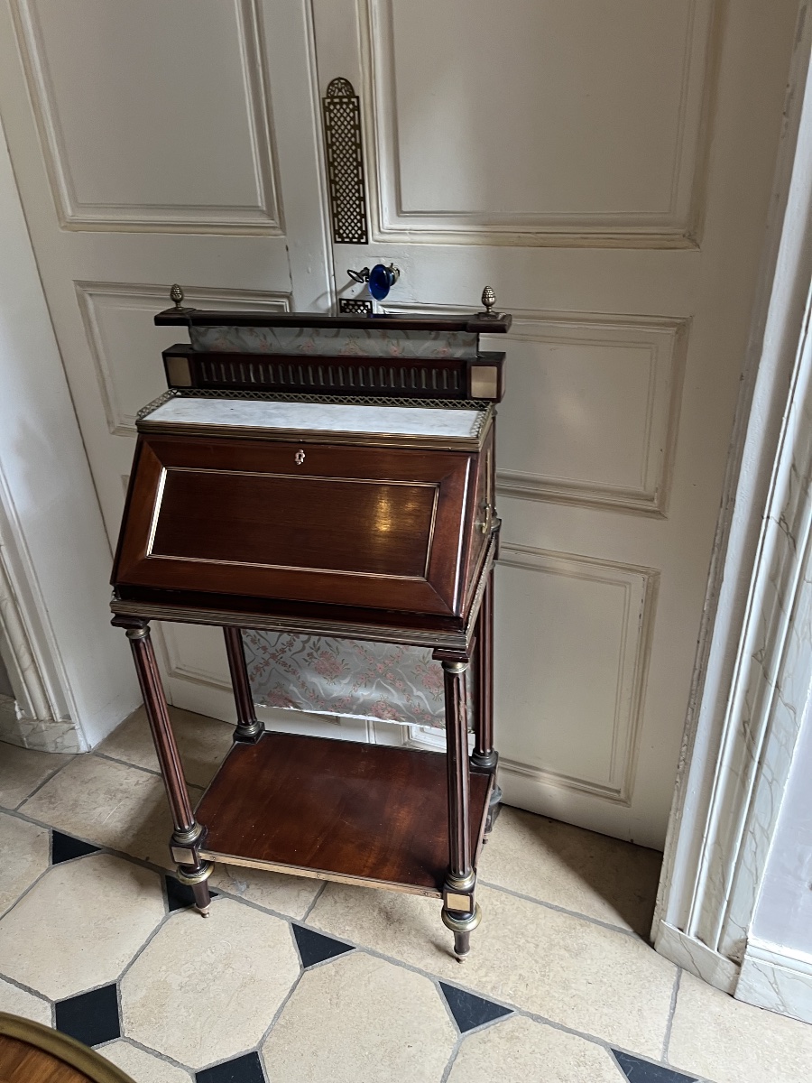 Louis XVI Mahogany Love Note Holder-photo-2
