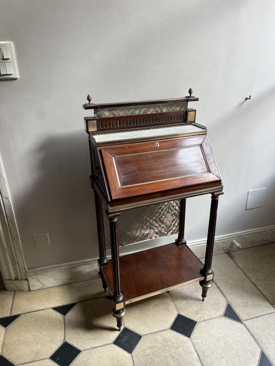 Louis XVI Mahogany Love Note Holder-photo-6
