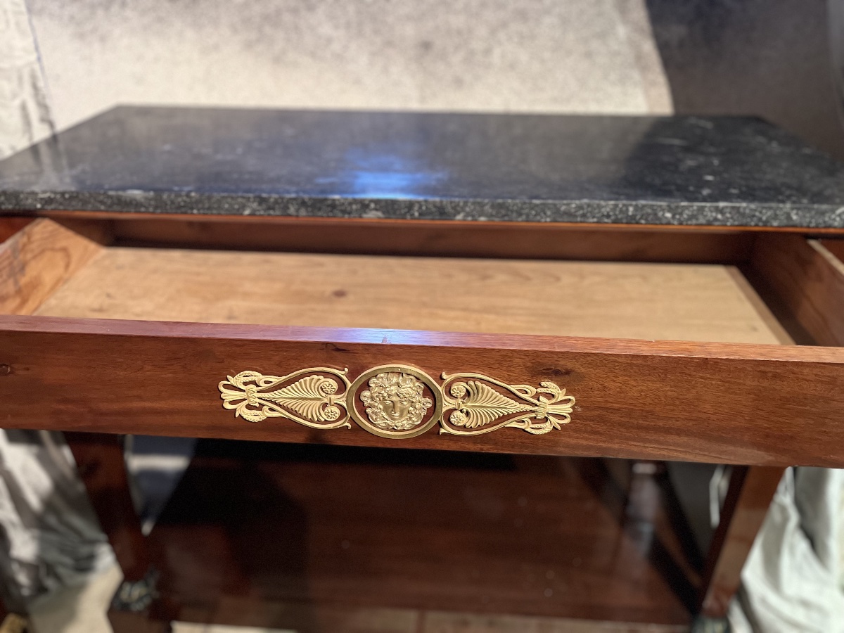 Console en acajou d’époque empire-photo-3