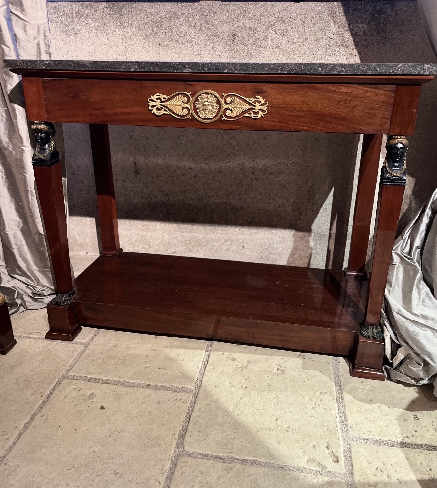 Console en acajou d’époque empire-photo-3