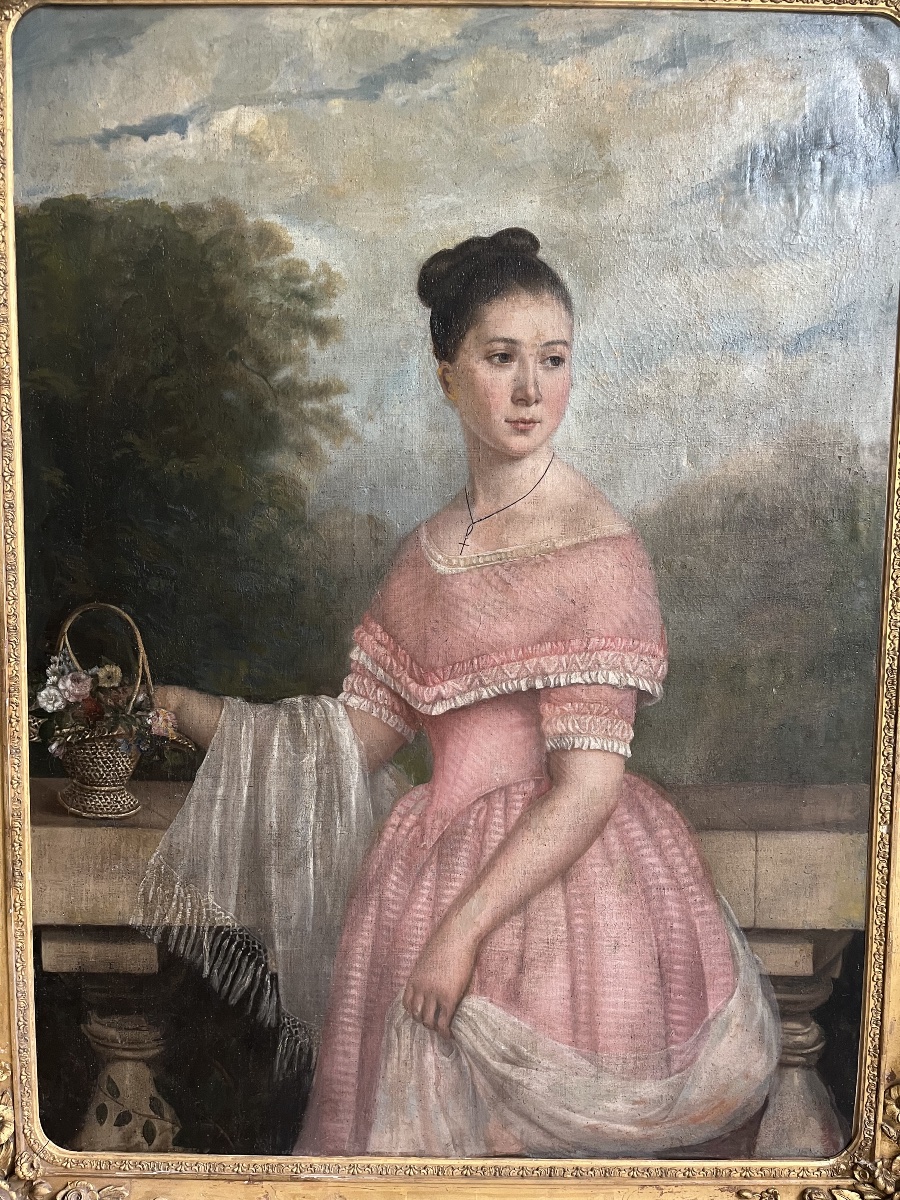 Paire de portraits de dames  de qualité-photo-2
