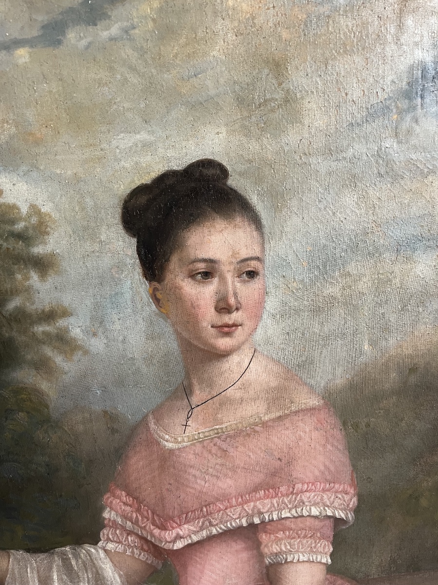 Paire de portraits de dames  de qualité-photo-4