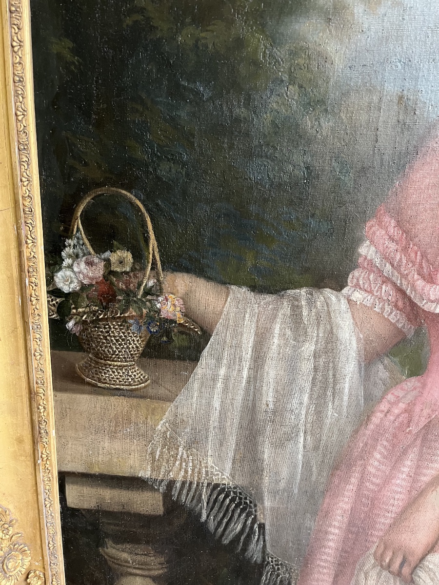 Paire de portraits de dames  de qualité-photo-4