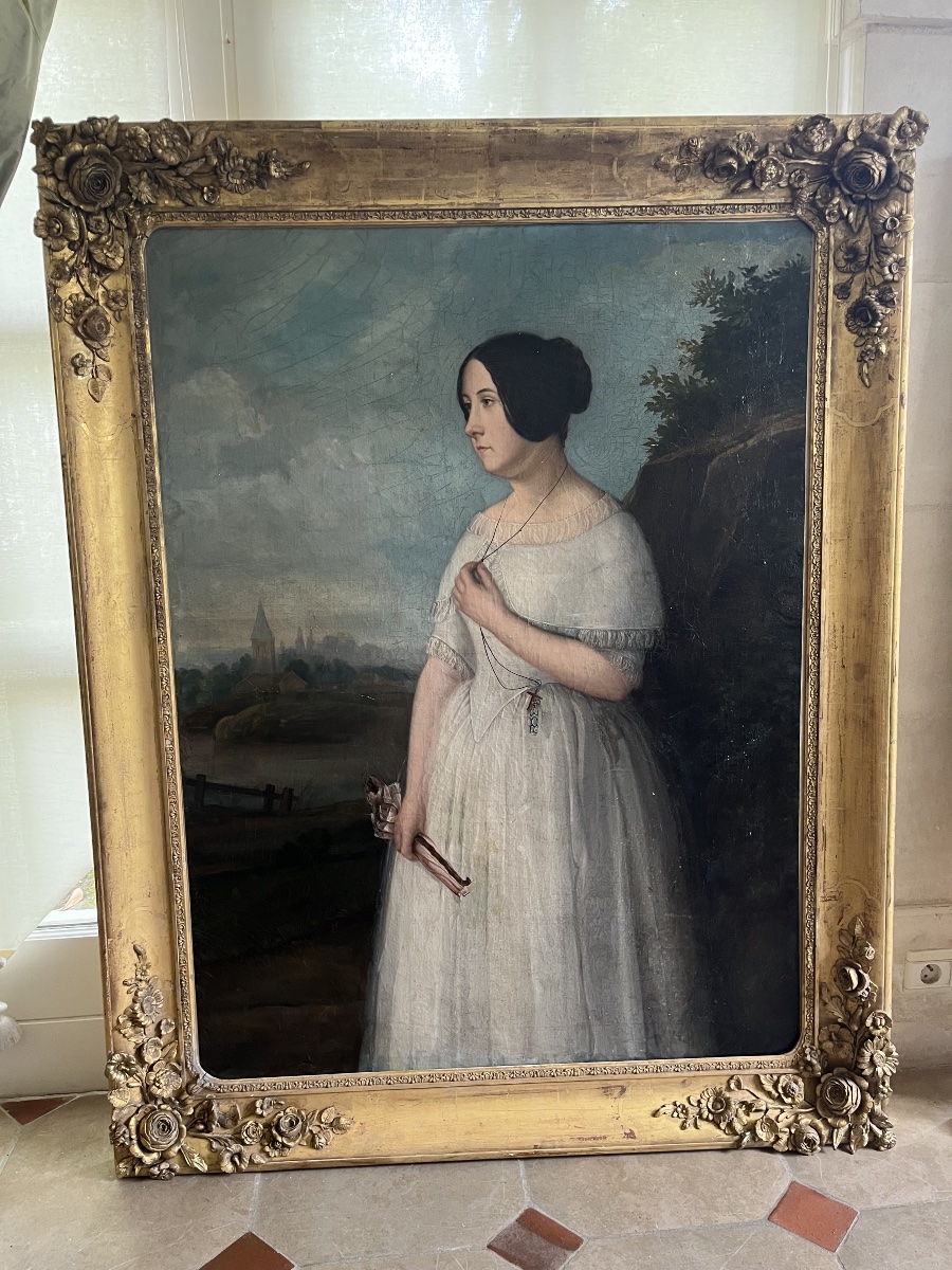Paire de portraits de dames  de qualité-photo-6