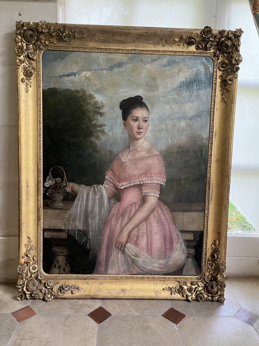 Paire de portraits de dames  de qualité-photo-7