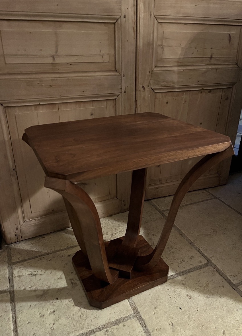 Art Deco Walnut Side Table