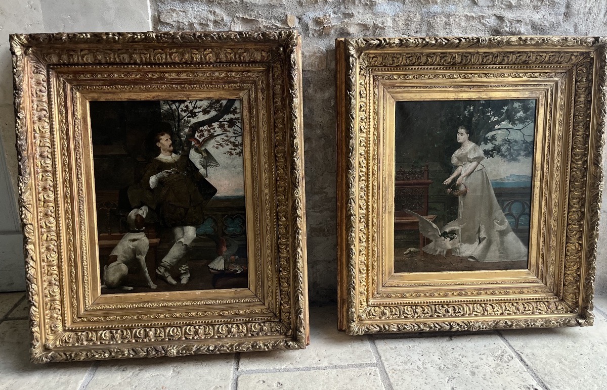 Paire de tableaux -Paul - Alphonse Viry 1832 - 1913