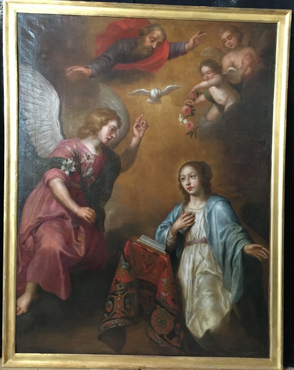 The Annunciation - Painting From 17th