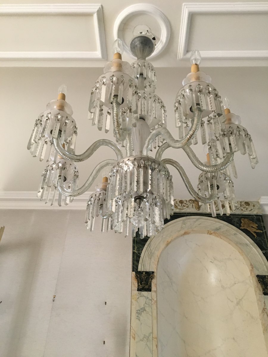 Glass Chandelier From Venice - Late XIXth-photo-4