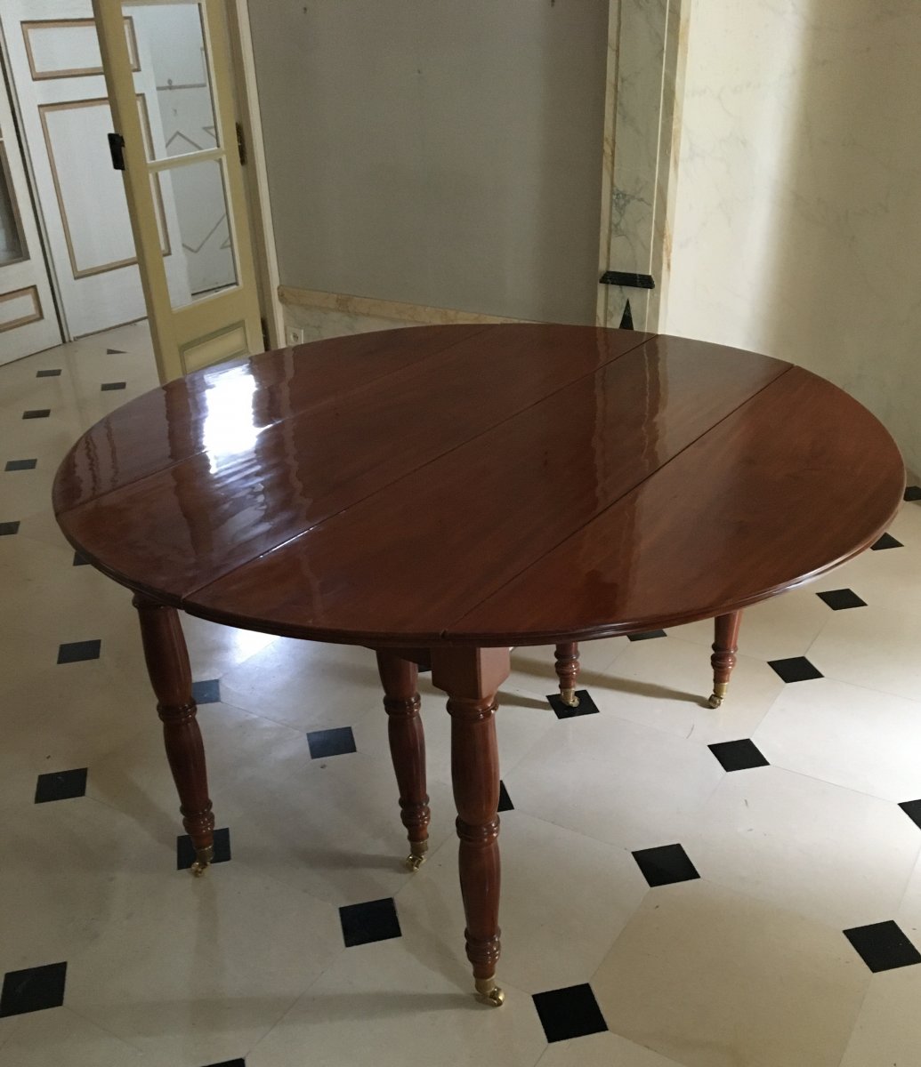 Table En Acajou,  6 Pieds, XIXème-photo-3