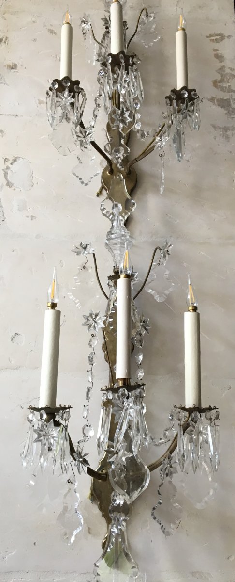 Pair Of Bronze Sconces With Tassels -napoleon III-photo-3