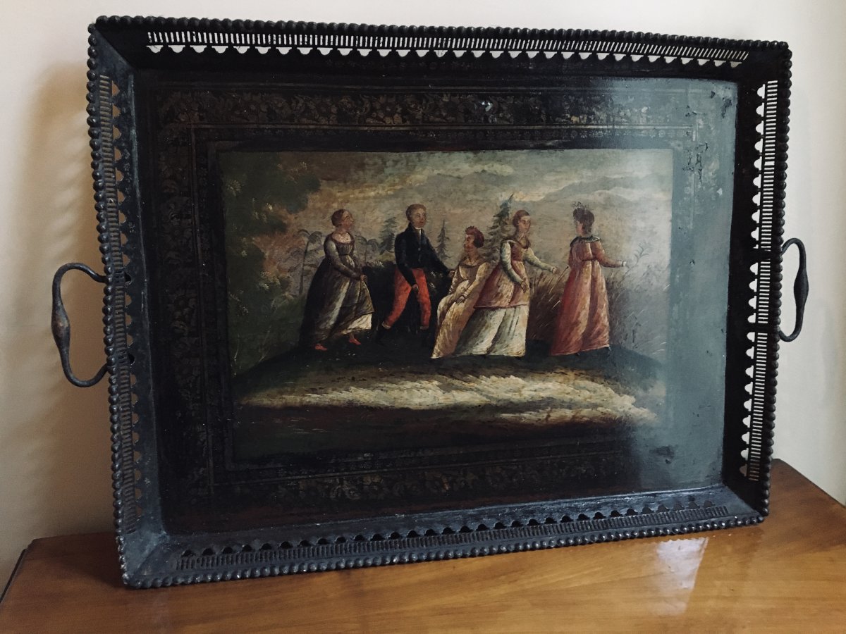 Painted Sheet Tray - XIXth