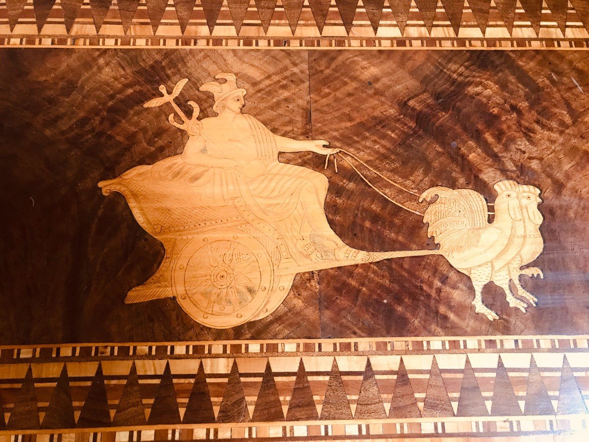 Guéridon Italien En Marqueterie - XIXème-photo-3