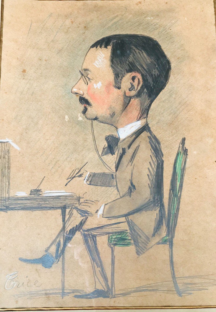 Caricature d'Un Homme De Lettre